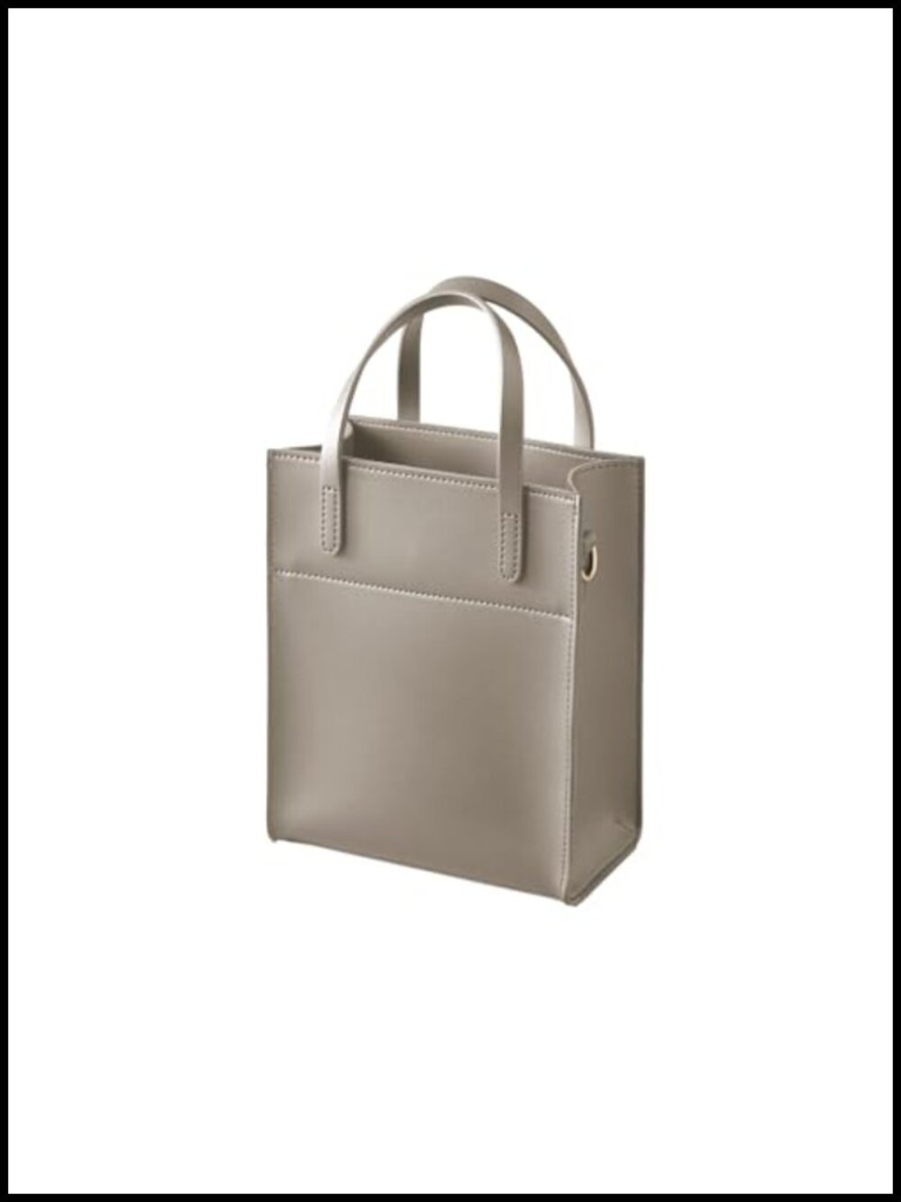 Vegan Leather Mini Tote Bag Satchel Purse with Adjustable Strap